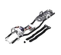 Châssis Voitures RC pour Axial pour SCX10 90046 1/10 313 Mm 12,3" Empattement Métal pour Châssis avec Boîte Vitesses Préfixée Changement Vitesse RC Crawler Car(Complete Set Silver)