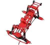 Châssis Voitures RC pour Losi pour Mini pour LMT 1/18 Mise À Niveau en Métal pour Châssis avec Essieux Boîte De Vitesses Camion RC Pièce en Alliage D'aluminium(Red Frame)