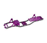 Châssis Voitures RC pour SCX10 1/10 pour Ensemble de châssis RC Crawler avec Rails en Fibre de Carbone Kit de Cadre de véhicule à Patins en métal(Purple Set)