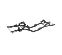 Châssis Voitures RC pour SCX10 1/10 RC Crawler pour Capra Axle Rigs Comp Builds Aluminium CNC pour LCG pour Rails de châssis Supports de boîte de Vitesses(Black with 4 in 1)