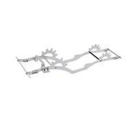 Châssis Voitures RC pour SCX10 1/10 RC Crawler pour Capra Axle Rigs Comp Builds Aluminium CNC pour LCG pour Rails de châssis Supports de boîte de Vitesses(Silver with 4 in 1)