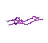 Châssis Voitures RC pour SCX10 1/10 RC Crawler pour Capra Axle Rigs Comp Builds Aluminium CNC pour LCG pour Rails de châssis Supports de boîte de Vitesses(Purple with 4 in 1)
