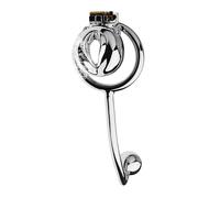 Chastity Cage avec crochet anal et anneaux d'ouverture et de fermeture de 50mm Cage à pénis en acier inoxydable respirant Jouets sexuels de bondage inversé Accessoires pour hommes (Sakura cap)