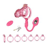 Chastity Cage Electric Cages De Chasteté Electro,B-L | Cage De Chasteté Silicone Homme Souple en Chastetée Pour Cages Silicon Chastity Chastete Men ,B-L