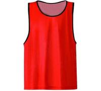 Chasuble ajourée simple de taille large gilet d'entrainement couleur ROUGE L