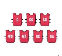Chasuble de netball en maille enfant Precision (x7) - red 2-3 ans