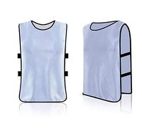Chasubles d'entraînement de Football, Maillots de Football Gilets d'entraînement Sport, Chasubles pour Enfants, Juniors et Adultes, Dossard de Foot, Hockey, Basket, Pack de 12(32*23*10cm-blanc)