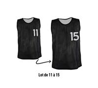 Chasubles réversibles numérotées (N° 11 à 15) Sporti (x5) Noir M Unisex