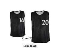 Chasubles réversibles numérotées (N° 16 à 20) Sporti (x5) Noir M Unisex