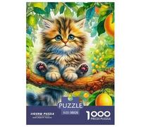 Chat 1000 Pièces Puzzle pour Adultes Jeux De Défi Familial Puzzle Anti-Stress Entraîner La Mémoire du Cerveau pour Décorations Familiales 38x26cm/1000pcs