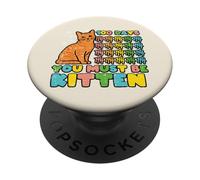 Chat 100e Jour d'école 100 Jours Chaton Femme Fille Enfant PopSockets PopGrip Adhésif