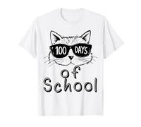 Chat 100e Jour d'école Amusant pour Professeur et Enfants 100 Jours Chaton T-Shirt