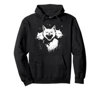 Chat à 3 têtes Vintage Grunge Alt Années 90 Halloween Goth Horror Sweat à Capuche