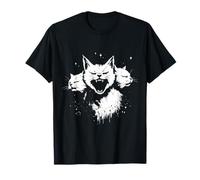 Chat à 3 têtes Vintage Grunge Alt Années 90 Halloween Goth Horror T-Shirt