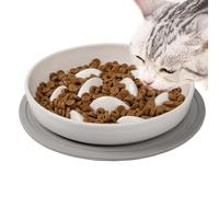 Chat à nourriture lente - Gamelle interactive pour chat - Gamelle de nourriture pour chat non antidérapante - Manger lentement - Mangez lentement - Bol anti-cuisson pour chat