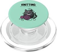 Chat à Tricoter Cozy Mystery Fiction Parce Que Le Meurtre est Une Erreur PopSockets PopGrip pour MagSafe
