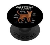 Chat Abyssin Guide De L'animal Familier Amoureux des Chats PopSockets PopGrip Adhésif