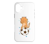 Chat Aime Le Sport de Football Hobby Pet Coque pour iPhone 16 Plus