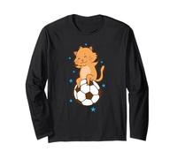Chat Aime Le Sport de Football Hobby Pet Manche Longue