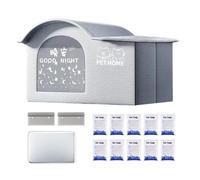 Chat Air Climatiner House, Abri D'été En Plein Air, Lit Pour Animaux De Compagnie Pliable Avec Des Sacs À Glace, Gris, Polyvalence, Facile À Installer, Idéal Pour Les Chiens Et Les Chatons, Intérieur,