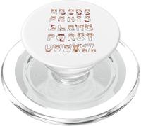 Chat Alphabet Hommes Femmes Enfants Chat Drôle PopSockets PopGrip pour MagSafe