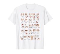 Chat Alphabet Hommes Femmes Enfants Chat Drôle T-Shirt