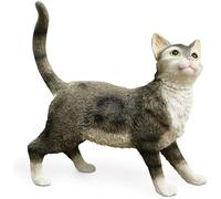 Chat américain à poils artificiels, modèle de chat, ornements pour animaux de compagnie, maison, voiture, artisanat, posture debout grise, décoration de voiture, animal, jardin, pelouse, maison, art,
