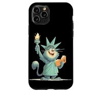 Chat américain Amusant pour Les Amoureux des Statues patriotiques et libertés Coque pour iPhone 11 Pro