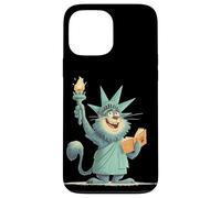 Chat américain Amusant pour Les Amoureux des Statues patriotiques et libertés Coque pour iPhone 13 Pro Max