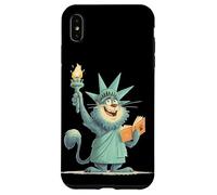 Chat américain Amusant pour Les Amoureux des Statues patriotiques et libertés Coque pour iPhone XS Max