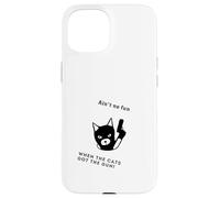 Chat amusant avec pistolet n'est pas amusant lorsque les chats ont le pistolet Coque pour iPhone 15