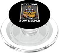 Chat Amusant dans Une boîte avec nœud Profond pour Amoureux des Chats PopSockets PopGrip pour MagSafe
