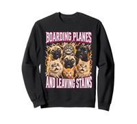 Chat Amusant d'embarquement et de Taches Sweatshirt