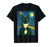 Chat amusant en tant que modèle d'album. Dark Side of the Moon T-Shirt