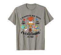 Chat Amusant I Survived 100 Days of School Everything is Fine T-Shirt