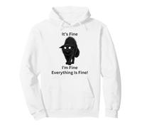 Chat Amusant « It is Fine I'm Fine Everything is Fine » Halloween Sweat à Capuche