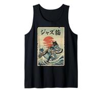 Chat Amusant Jouant de la Clarinette pour Musicien de Jazz clarinettiste Débardeur