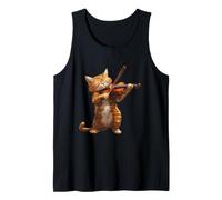 Chat Amusant Jouant du Violon pour Les Amateurs de Chat et de violons Débardeur
