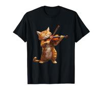 Chat Amusant Jouant du Violon pour Les Amateurs de Chat et de violons T-Shirt