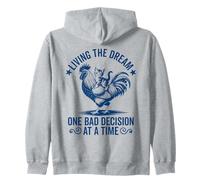 Chat amusant Living The Dream One Bad Decision At a Time Sweat à Capuche
