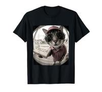 Chat Amusant livreur de Pizza Cool Kitty T-Shirt