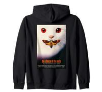 Chat Amusant Midnight Meow Moths Silence of The Cats Sweat à Capuche