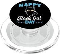 Chat Amusant pour Amoureux des Chats - Happy Black Cat Day PopSockets PopGrip pour MagSafe