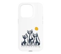 Chat Amusant Pun It Ain't Over Until The Cat Ladies Sing Coque pour iPhone 15 Pro