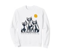 Chat Amusant Pun It Ain't Over Until The Cat Ladies Sing Sweatshirt