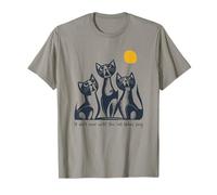 Chat Amusant Pun It Ain't Over Until The Cat Ladies Sing T-Shirt