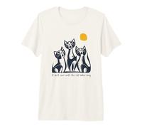Chat Amusant Pun It Ain't Over Until The Cat Ladies Sing T-Shirt Haut de Gamme