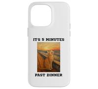 Chat Amusant Qui miaule C'est 5 Minutes passées du dîner bouleversé Kitty Coque pour iPhone 14 Pro Max