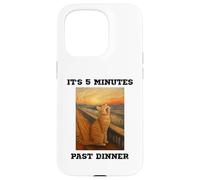 Chat Amusant Qui miaule C'est 5 Minutes passées du dîner bouleversé Kitty Coque pour iPhone 15 Pro