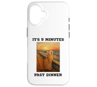 Chat Amusant Qui miaule C'est 5 Minutes passées du dîner bouleversé Kitty Coque pour iPhone 16